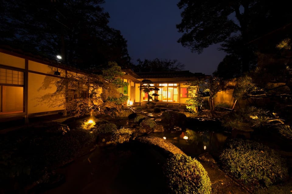 Property building, Night, Garden view