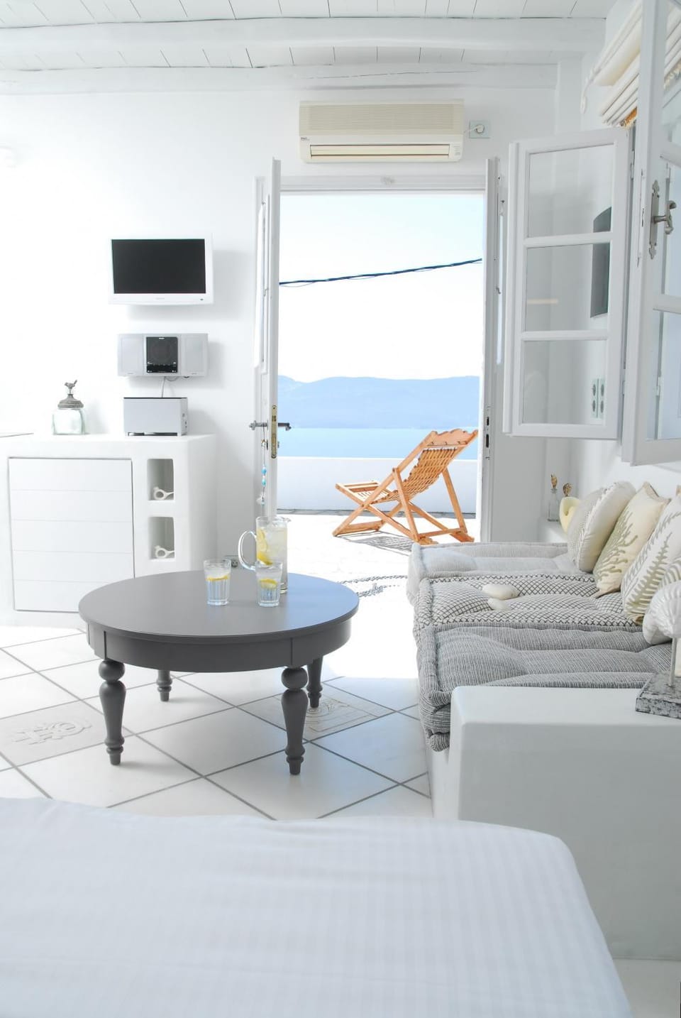 TV and multimedia, Balcony/Terrace, Seating area, Sea view