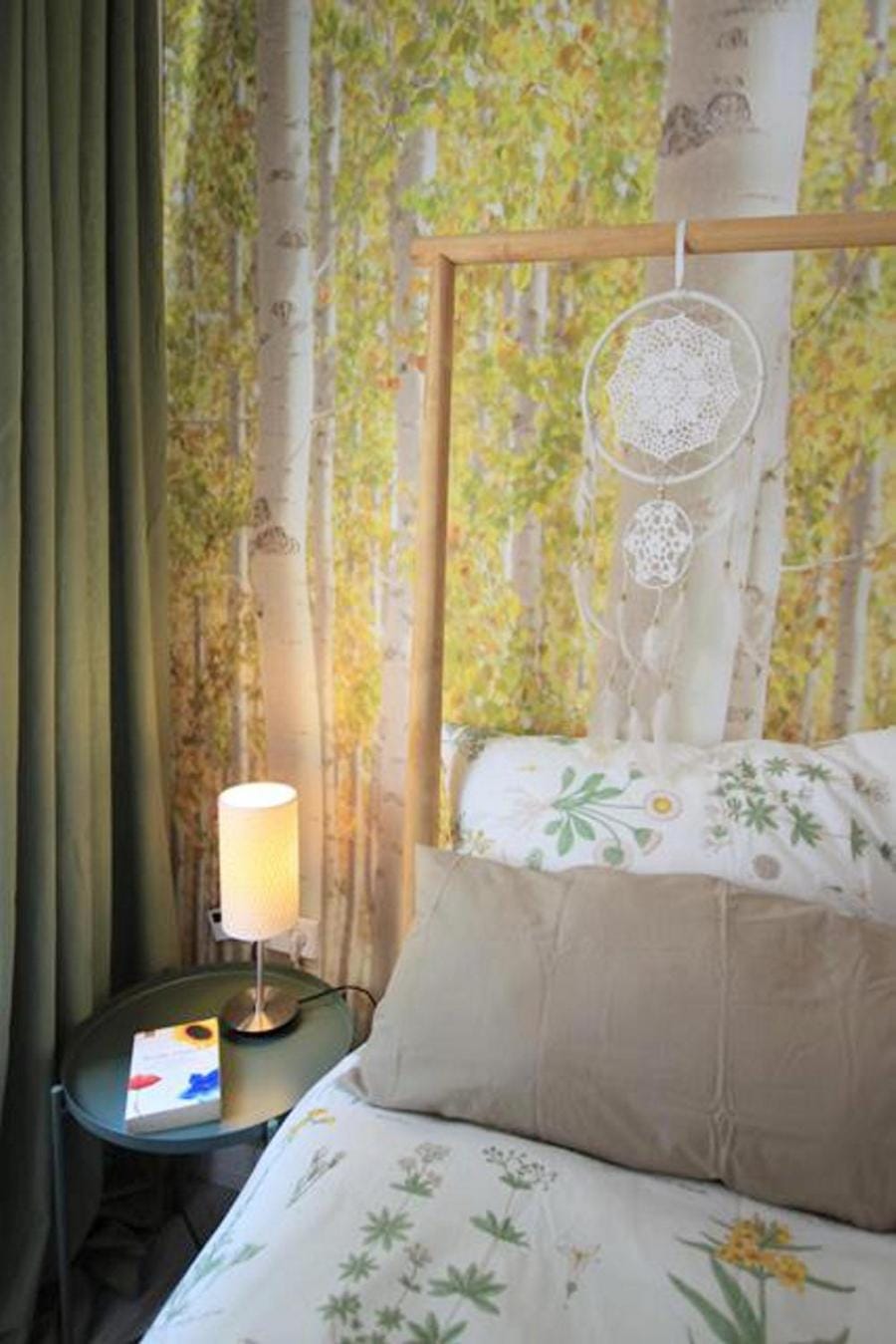 Bed, Decorative detail, Bedroom