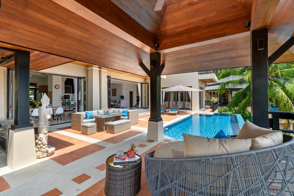 Patio, Seating area, Pool view, Swimming pool