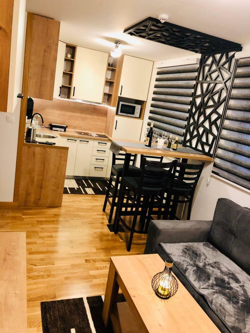 Kitchen or kitchenette, Living room, Dining area
