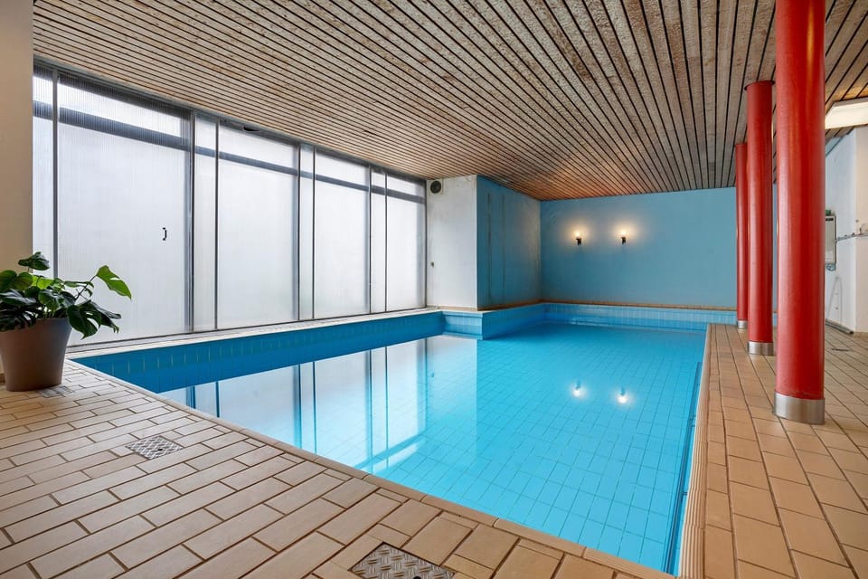 Property building, Living room, Swimming pool