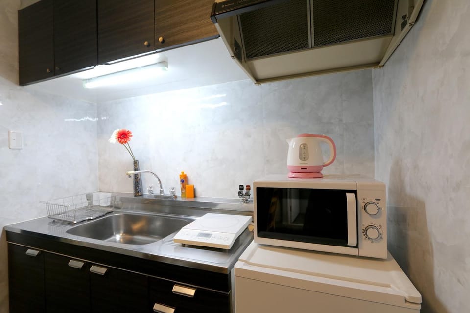 Kitchen or kitchenette, microwave, stove, kitchen, kitchen