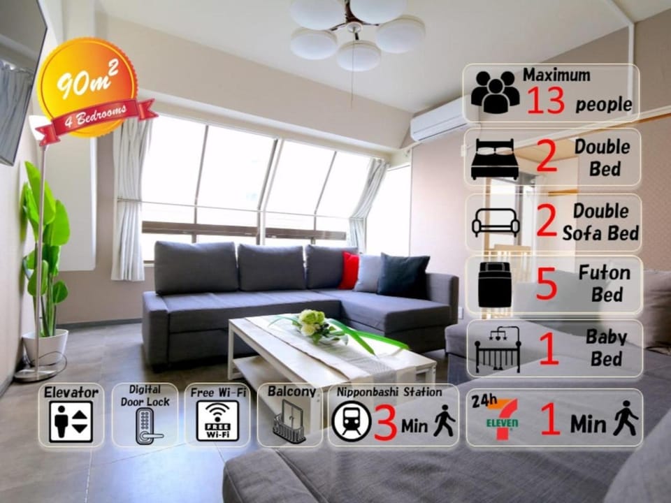 Living room, Seating area, Text overlay