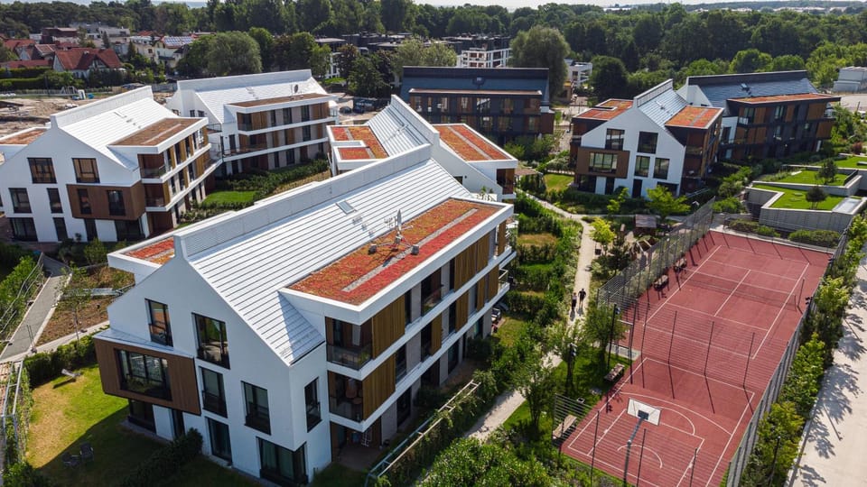 Property building, Bird's eye view, Tennis court