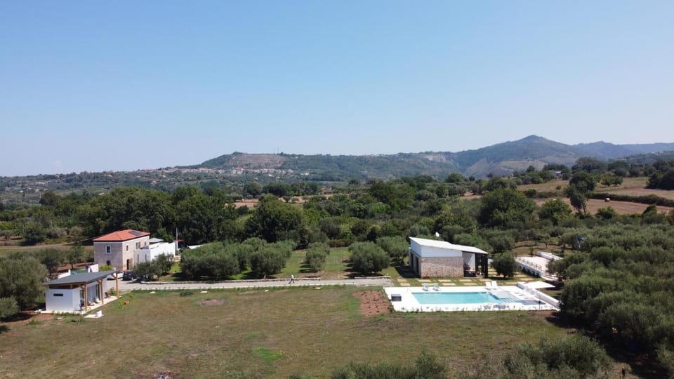 Property building, Natural landscape, Bird's eye view, Mountain view