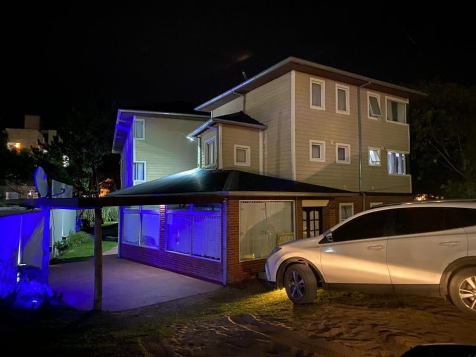 Property building, Night, Parking