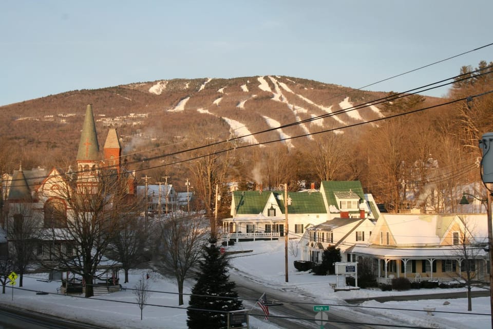 Winter, Skiing, Mountain view