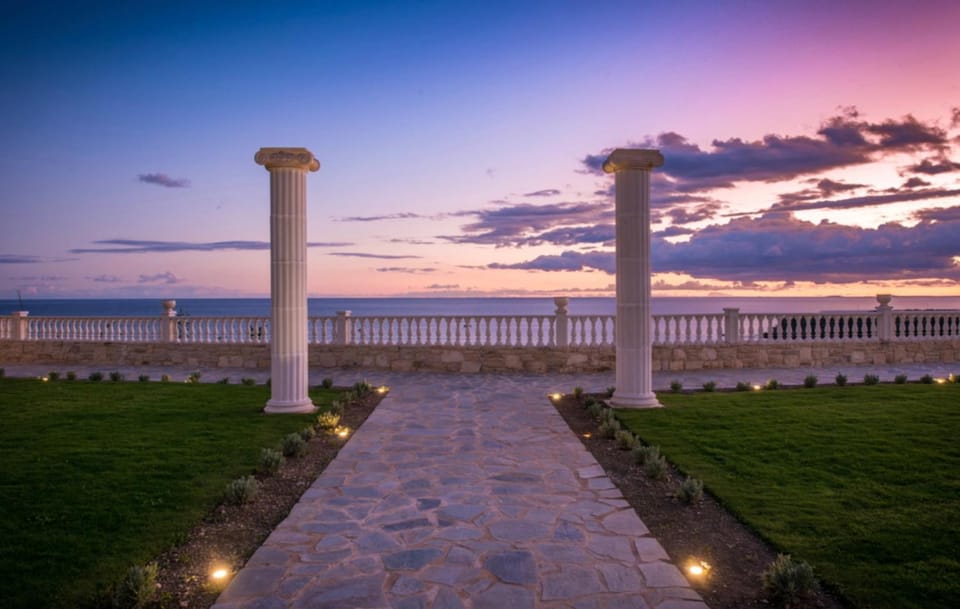 Garden, Sea view, Sunset