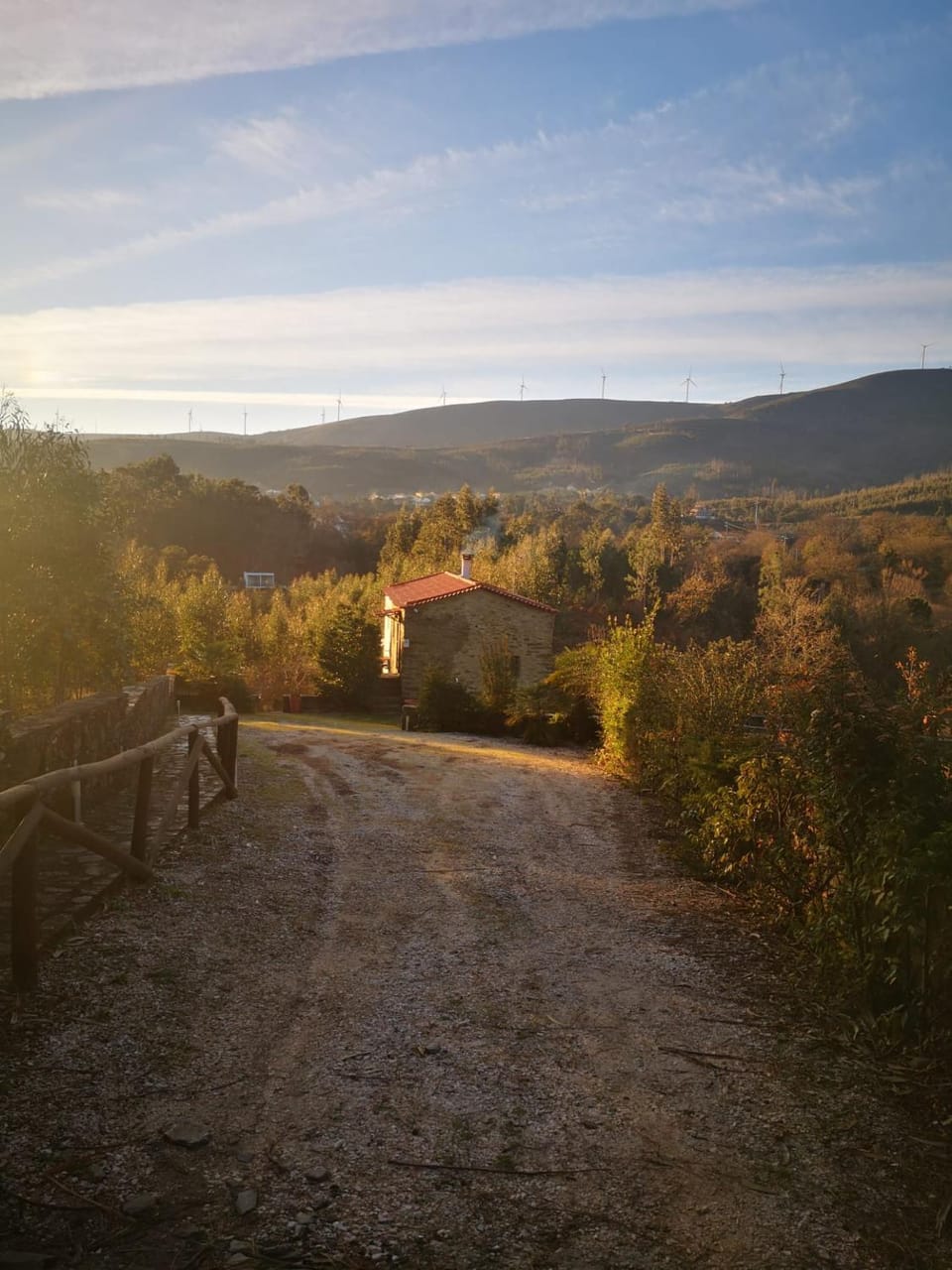 Property building, Facade/entrance, Natural landscape, Summer, View (from property/room), On site, Mountain view, Sunrise