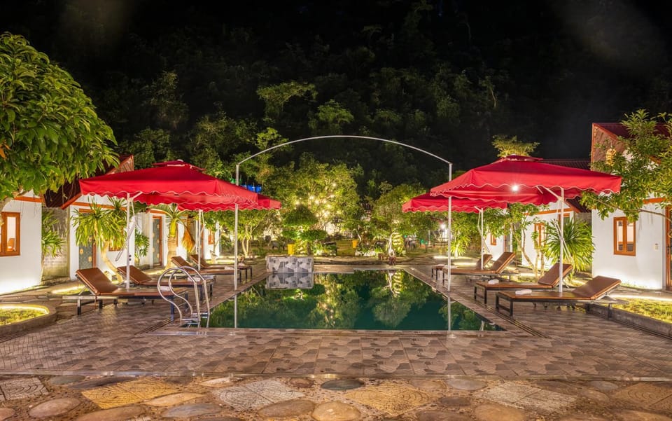 Night, Swimming pool