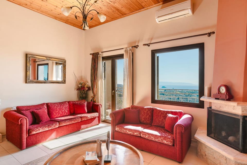 Living room, Seating area, Sea view