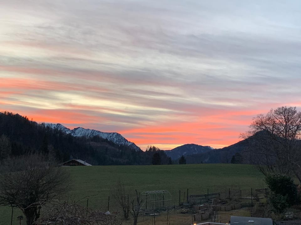 Natural landscape, Mountain view, Sunset