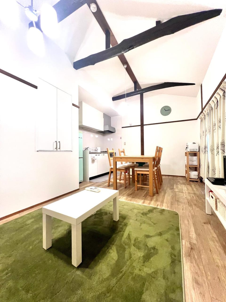 Kitchen or kitchenette, Living room, Dining area