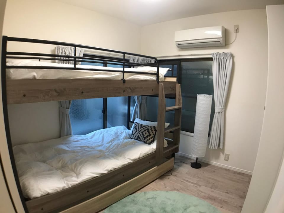 Bed, Bedroom, bunk bed, air conditioner