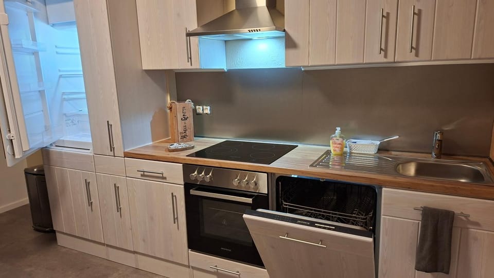 Kitchen or kitchenette, dishwasher