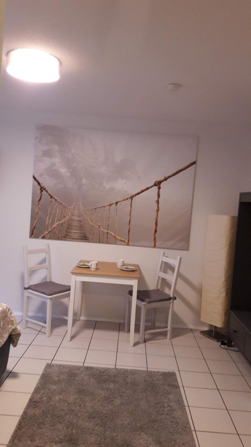 Photo of the whole room, Dining area