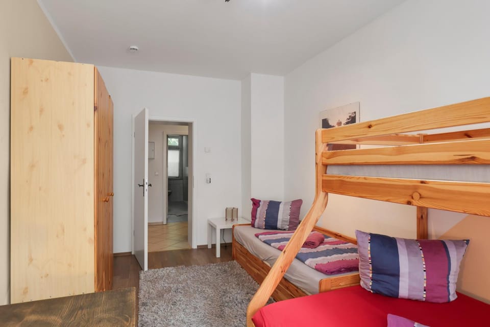 Bed, Photo of the whole room, Bedroom, bunk bed, wardrobe