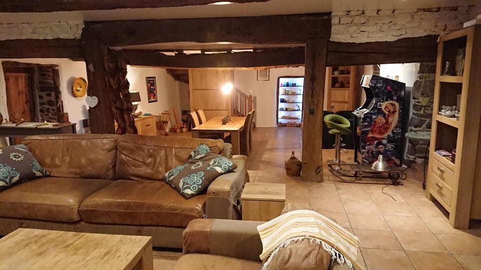 Night, Living room, Seating area