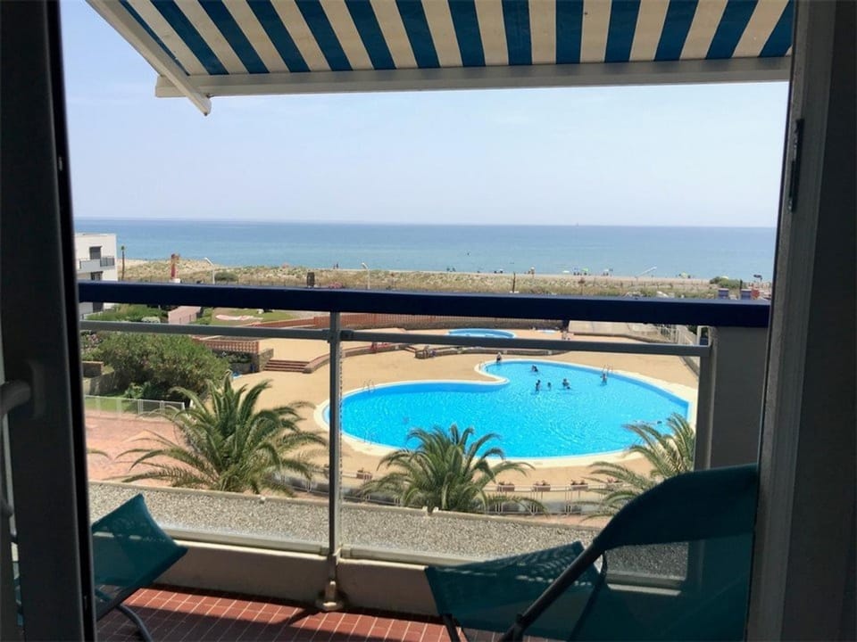 Appartement 2 pièces + cabine avec piscine et parking, 6 couchages, proche plage - Le Barcarès - FR-1-81-473 Cabin in Le Barcarès