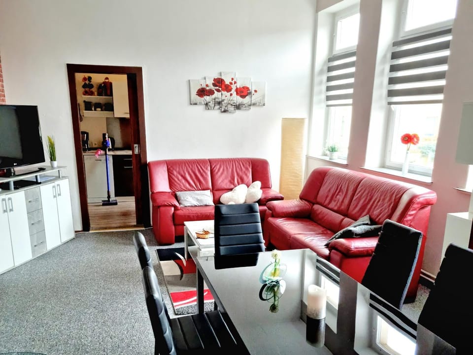 Ferienwohnung "Blick-Mylau" im Vogtland - Nähe Freizeitpark Plohn & weltgrößter Ziegelsteinbrücke Apartment in Thuringia, Germany