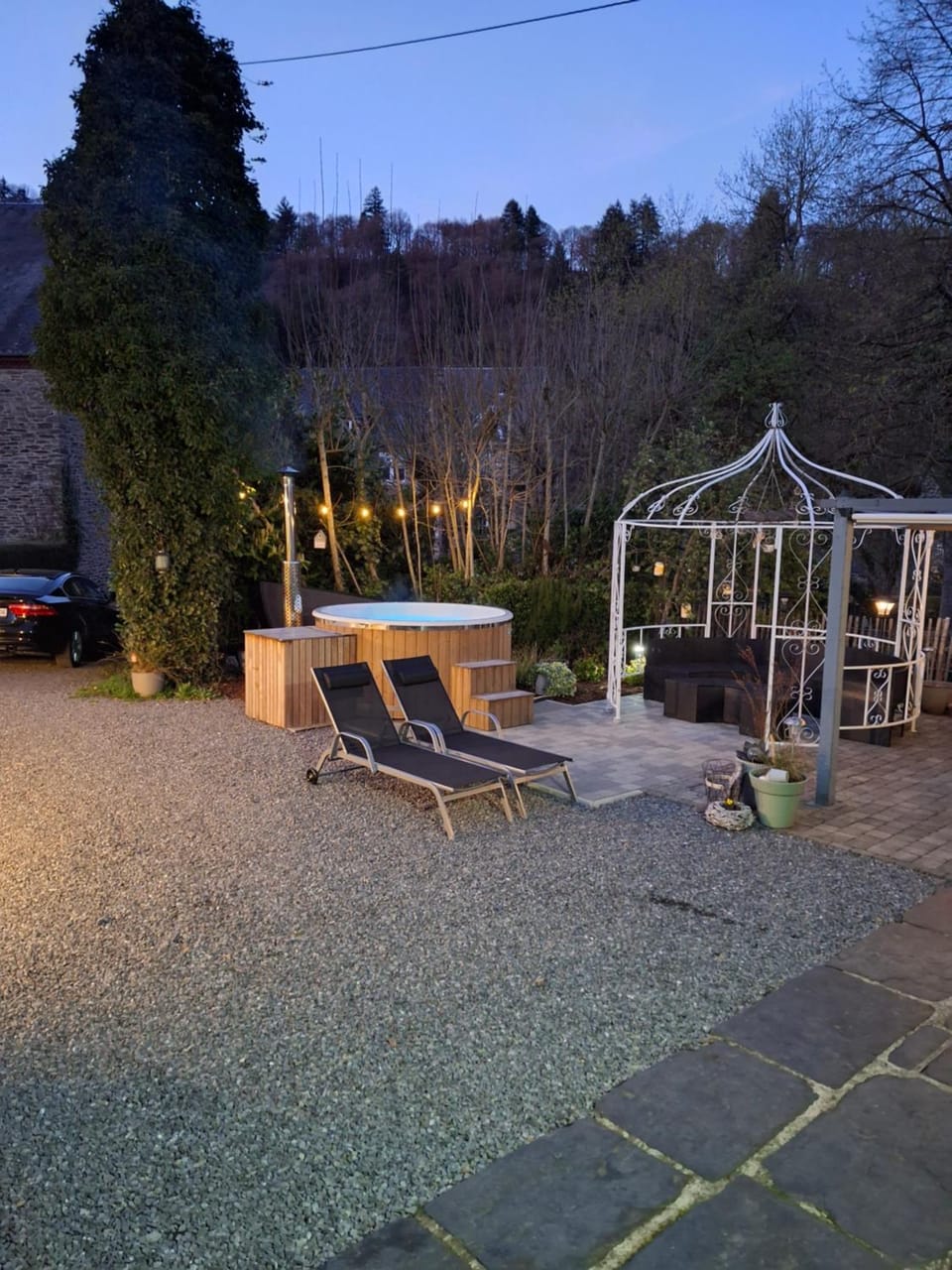Patio, Garden, Open Air Bath, Inner courtyard view, Parking, sunbed