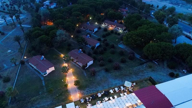Night, Bird's eye view, Street view