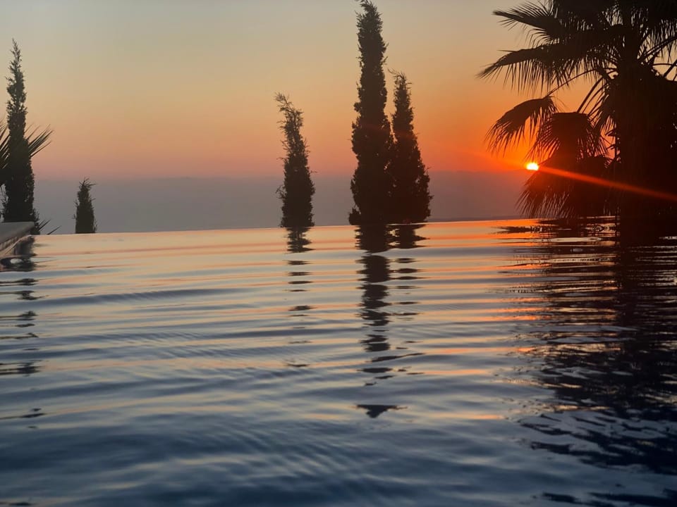 Swimming pool, Swimming pool, Sunset