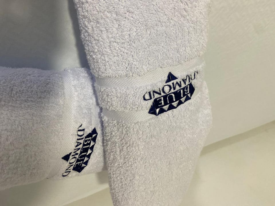 Property logo or sign, towels
