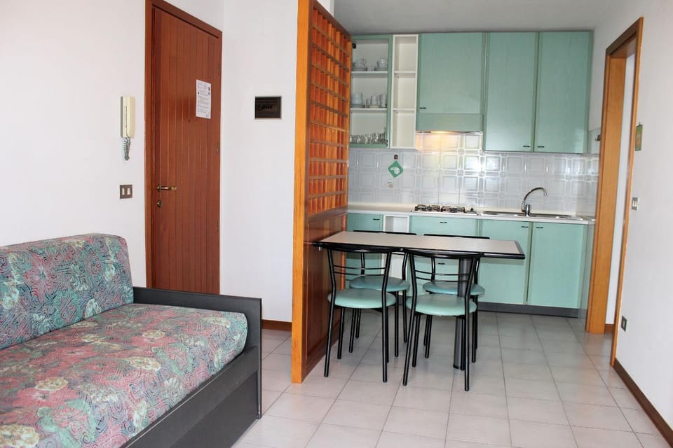 Kitchen or kitchenette, microwave