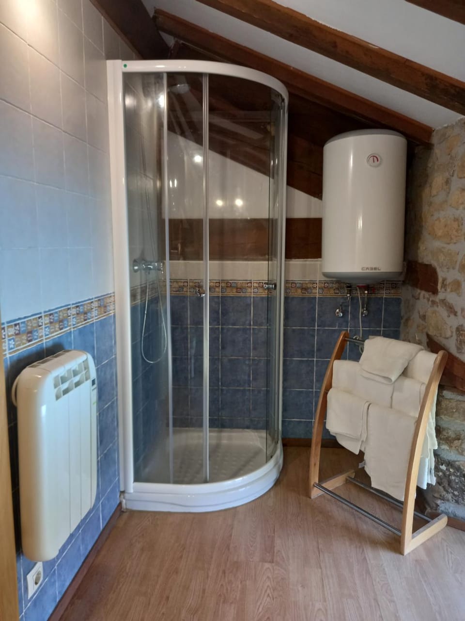 Shower, Bathroom, Decorative detail, heating, internet, internet, towels, towels