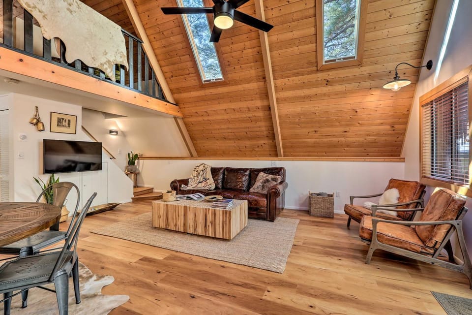 Deck & Forest Views: Munds Park A-Frame Cabin Cabin in Munds Park