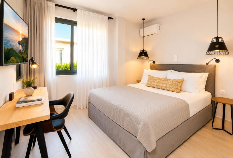Bed, TV and multimedia, Bedroom, air conditioner