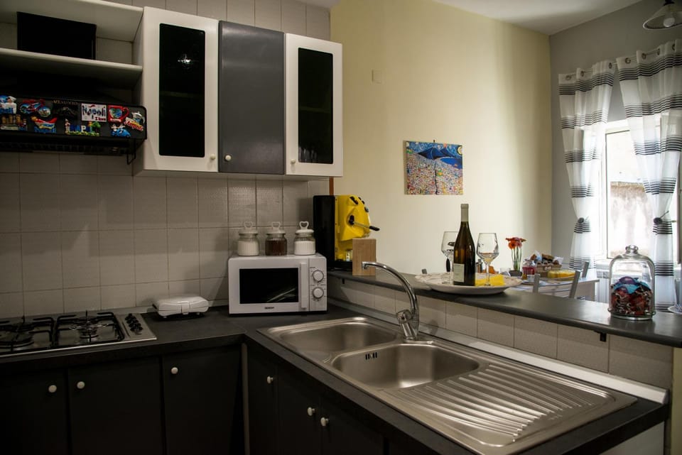 Kitchen or kitchenette, minibar, oven, stove