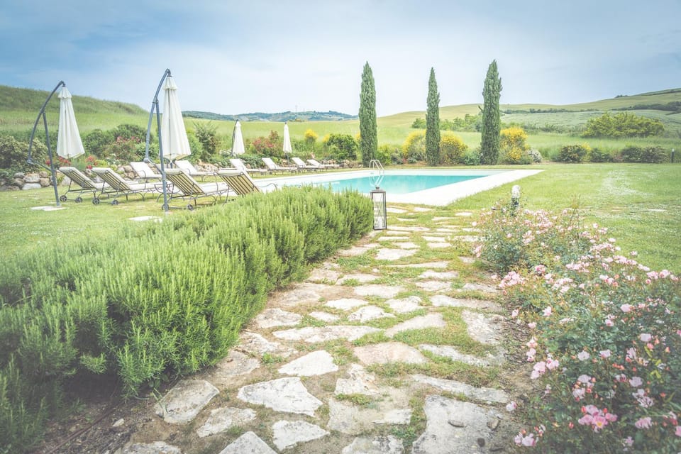 Day, Natural landscape, Garden, Garden view, Pool view, Swimming pool