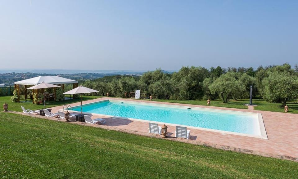 Day, Natural landscape, Garden, Garden view, Pool view, Swimming pool, sunbed