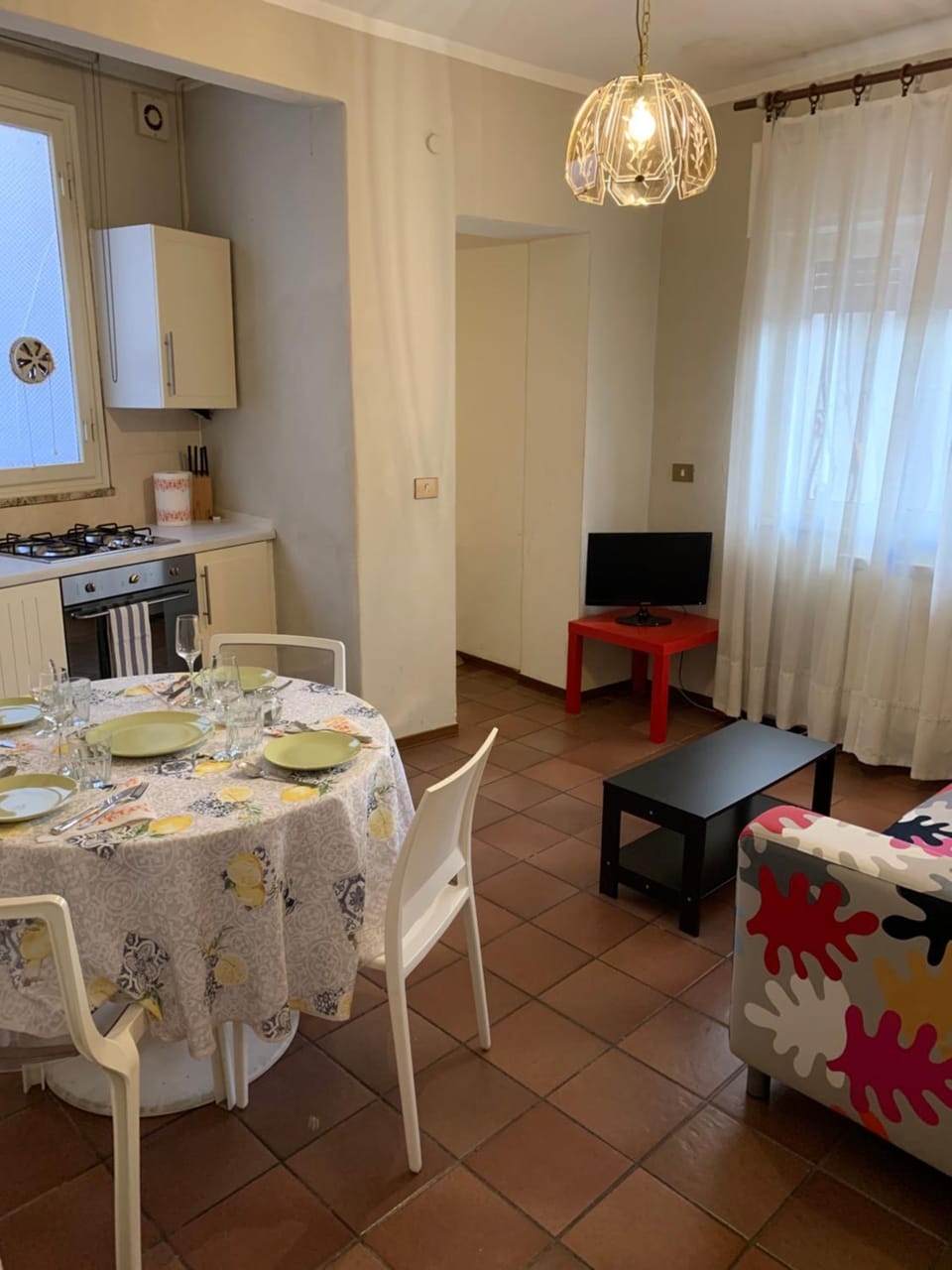 Kitchen or kitchenette, Living room, Dining area