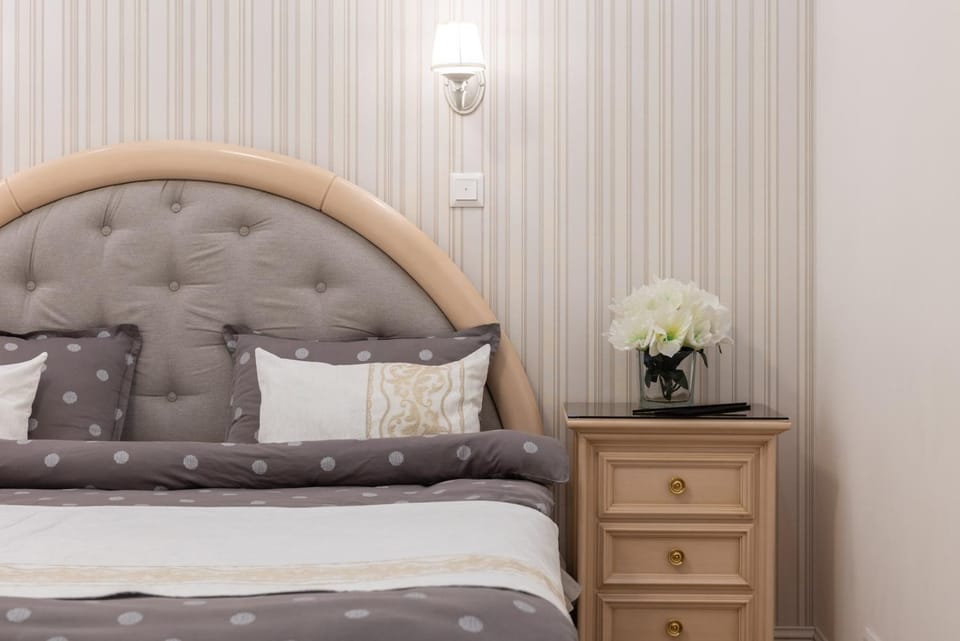 Bed, Decorative detail, Bedroom