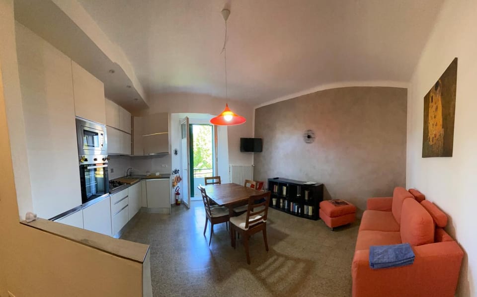 Living room, kitchen