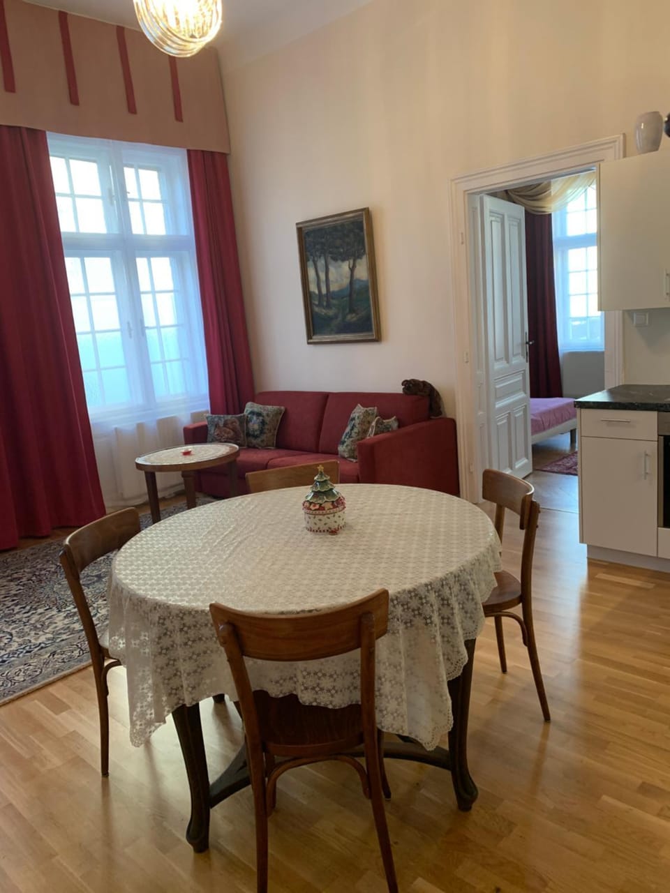 Living room, Seating area, Dining area