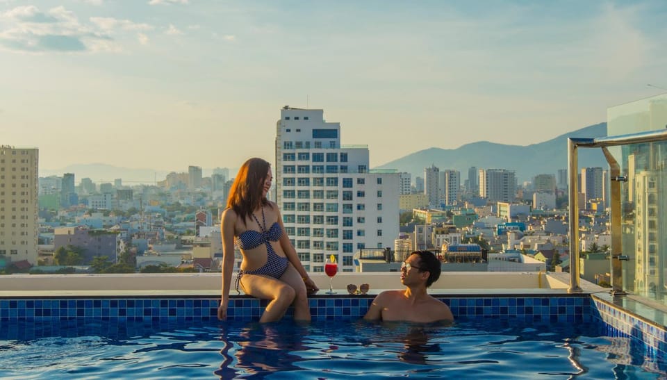 People, Swimming pool, Swimming pool, Sunset