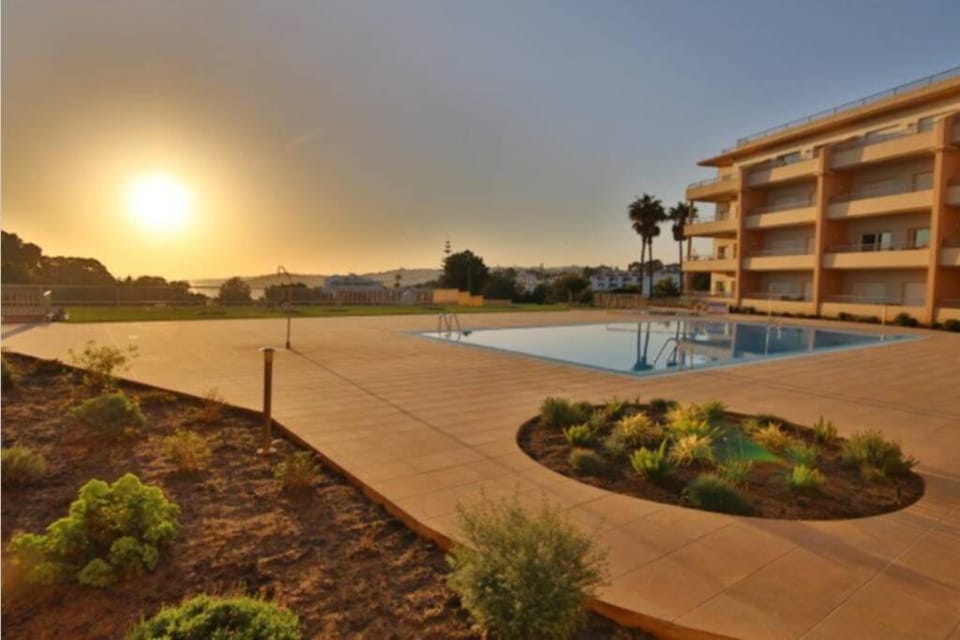 Swimming pool, Sunset