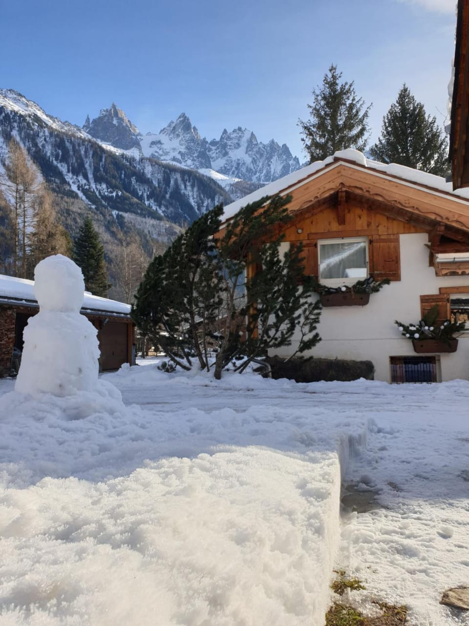 Property building, Facade/entrance, Winter, Garden