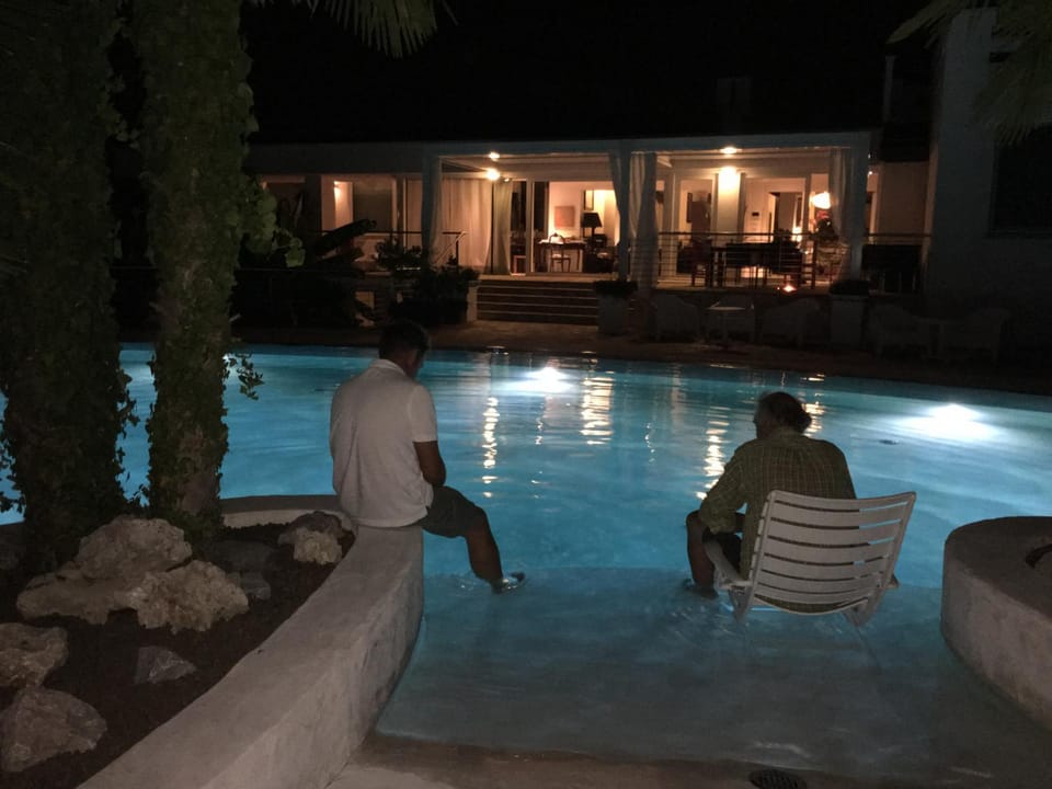 Night, People, Summer, On site, Swimming pool