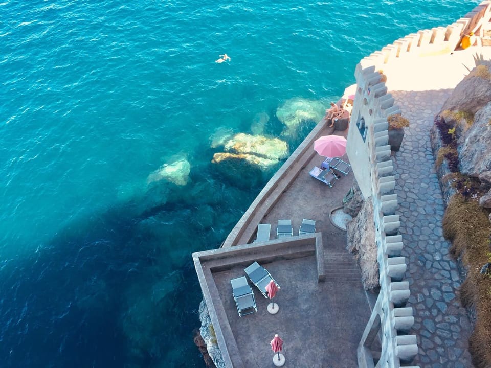 Bird's eye view, Balcony/Terrace, Beach, On site, Sea view, Sea view, sunbed