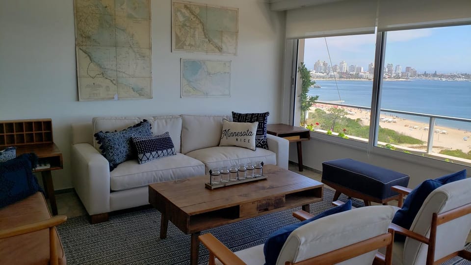 Living room, Seating area, Sea view