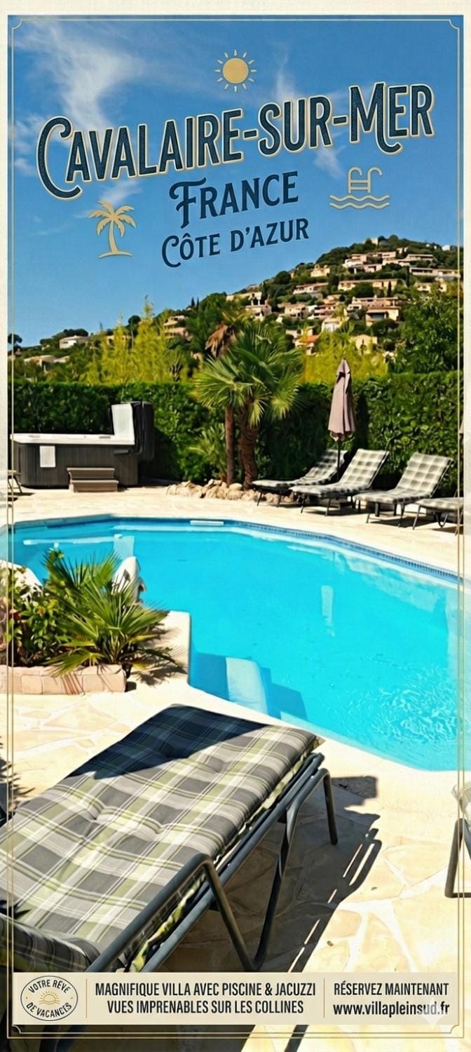 VILLA Plein Sud Piscine Spa Climatisation Parking privé calme et détente Bed and Breakfast in Cavalaire-sur-Mer