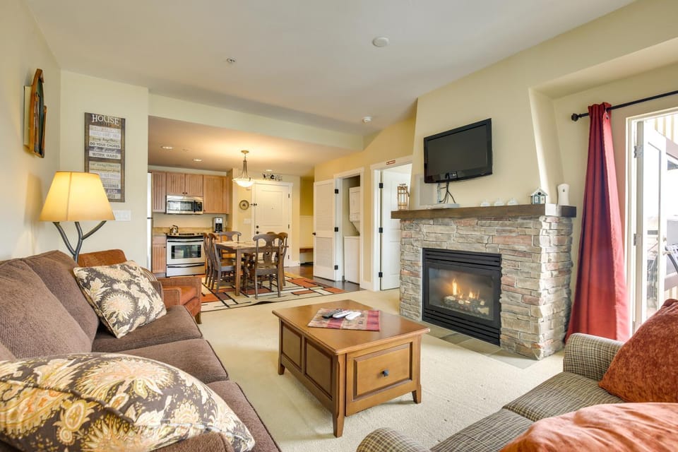 Steps to Ski Lifts: Base Camp One Resort Condo House in Granby