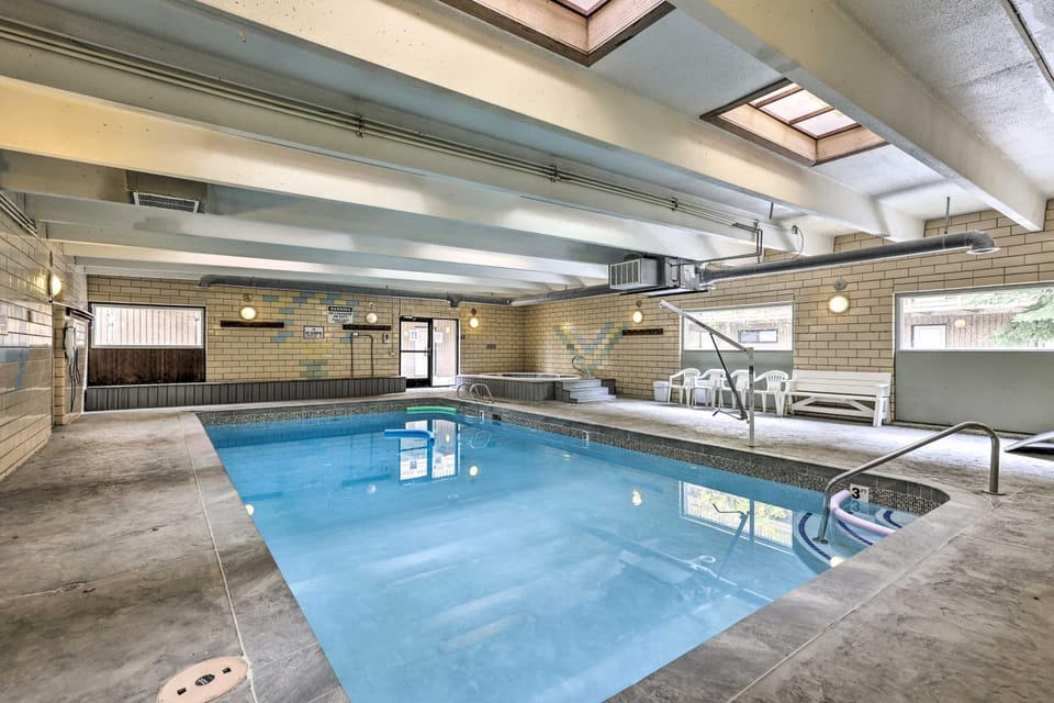 Steps to Ski Shuttle! Frisco Condo w/ Indoor Pool House in Frisco