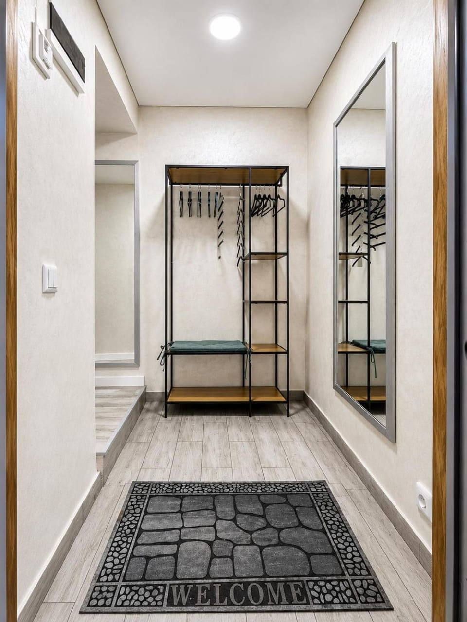 Photo of the whole room, wardrobe